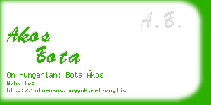 akos bota business card