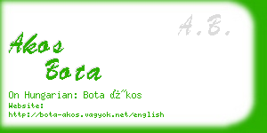 akos bota business card